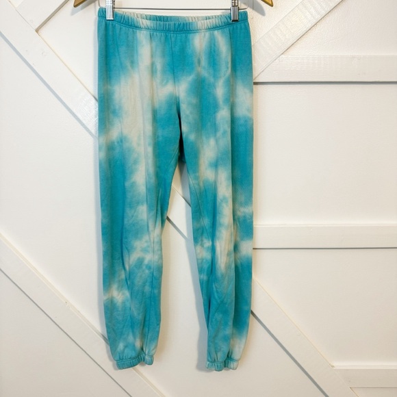Spiritual Gangster Perfect Tie Dye Jersey Knit Ankle Jogger Sweatpants Blue Sz S - Picture 2 of 10